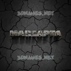 marcapta in Cracked Stone style - 3D name wallpaper