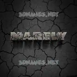 marely in Cracked Stone style - 3D name wallpaper