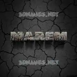 marem in Cracked Stone style - 3D name wallpaper
