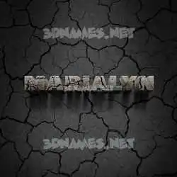 marialyn in Cracked Stone style - 3D name wallpaper