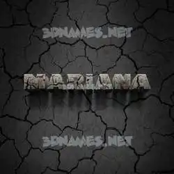 mariana in Cracked Stone style - 3D name wallpaper