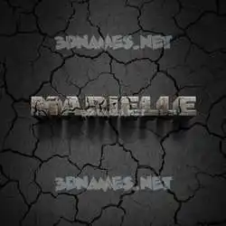 marielle in Cracked Stone style - 3D name wallpaper