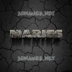 maries in Cracked Stone style - 3D name wallpaper