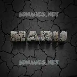 marij in Cracked Stone style - 3D name wallpaper