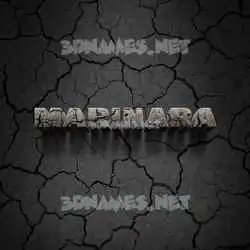 marinara in Cracked Stone style - 3D name wallpaper