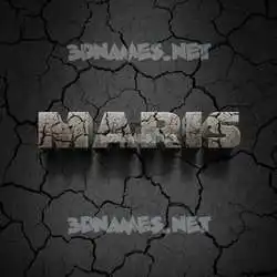 maris in Cracked Stone style - 3D name wallpaper