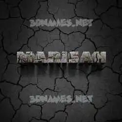 marisah in Cracked Stone style - 3D name wallpaper