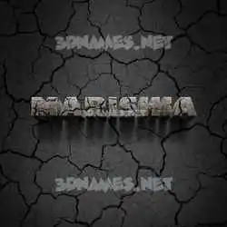 marishia in Cracked Stone style - 3D name wallpaper