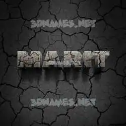 marit in Cracked Stone style - 3D name wallpaper