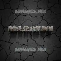 mariwan in Cracked Stone style - 3D name wallpaper