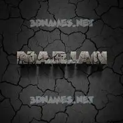 marjan in Cracked Stone style - 3D name wallpaper