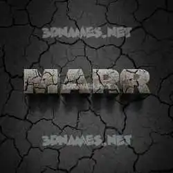 marr in Cracked Stone style - 3D name wallpaper