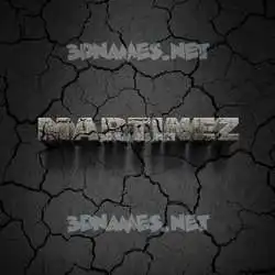 martinez in Cracked Stone style - 3D name wallpaper