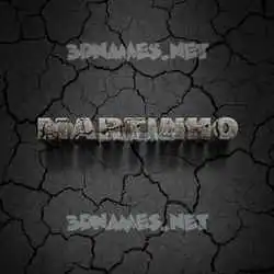 martinho in Cracked Stone style - 3D name wallpaper