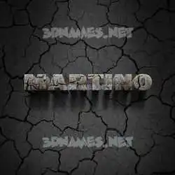 martino in Cracked Stone style - 3D name wallpaper