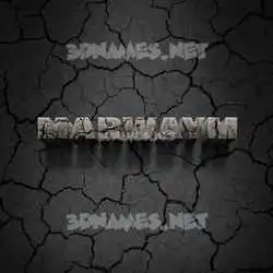 marwaym in Cracked Stone style - 3D name wallpaper