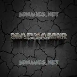 maryamir in Cracked Stone style - 3D name wallpaper