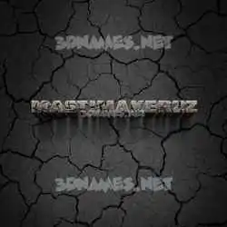 mastimakerzz in Cracked Stone style - 3D name wallpaper