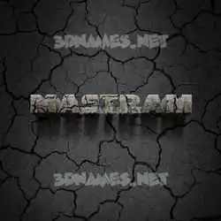 mastram in Cracked Stone style - 3D name wallpaper