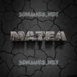 matea in Cracked Stone style - 3D name wallpaper