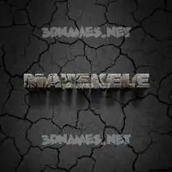 matekele in Cracked Stone style - 3D name wallpaper