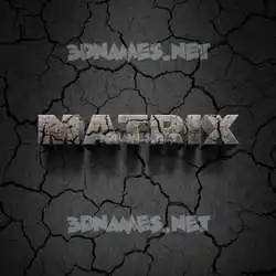 matrix in Cracked Stone style - 3D name wallpaper