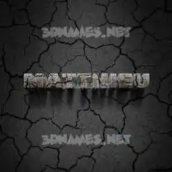 matthieu in Cracked Stone style - 3D name wallpaper