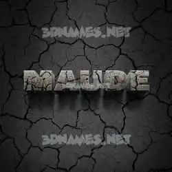 maude in Cracked Stone style - 3D name wallpaper