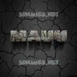 mauu in Cracked Stone style - 3D name wallpaper