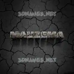 mauzema in Cracked Stone style - 3D name wallpaper
