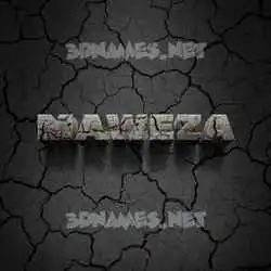 maweza in Cracked Stone style - 3D name wallpaper