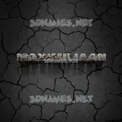 maximiliaan in Cracked Stone style - 3D name wallpaper