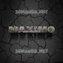 maximo in Cracked Stone style - 3D name wallpaper