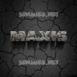 maxis in Cracked Stone style - 3D name wallpaper