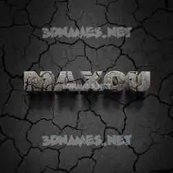maxou in Cracked Stone style - 3D name wallpaper