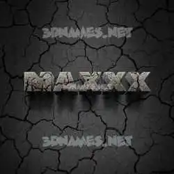 maxxx in Cracked Stone style - 3D name wallpaper