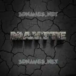 maytte in Cracked Stone style - 3D name wallpaper