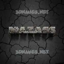 mazass in Cracked Stone style - 3D name wallpaper