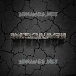 mcdonagh in Cracked Stone style - 3D name wallpaper