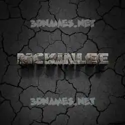 mckinlee in Cracked Stone style - 3D name wallpaper