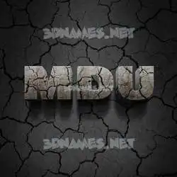 mdu in Cracked Stone style - 3D name wallpaper