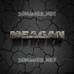 meagan in Cracked Stone style - 3D name wallpaper
