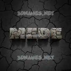 mede in Cracked Stone style - 3D name wallpaper