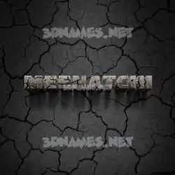 meenatchi in Cracked Stone style - 3D name wallpaper