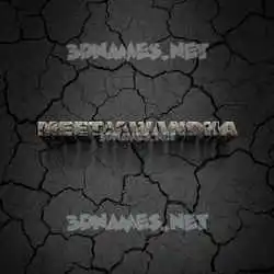 meetjawandha in Cracked Stone style - 3D name wallpaper