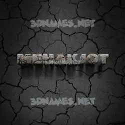 mehakjot in Cracked Stone style - 3D name wallpaper