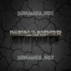 mehander in Cracked Stone style - 3D name wallpaper