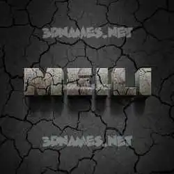 meili in Cracked Stone style - 3D name wallpaper