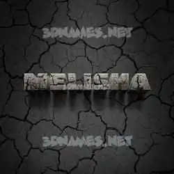melisha in Cracked Stone style - 3D name wallpaper