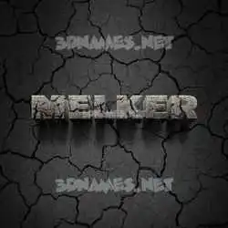 melker in Cracked Stone style - 3D name wallpaper